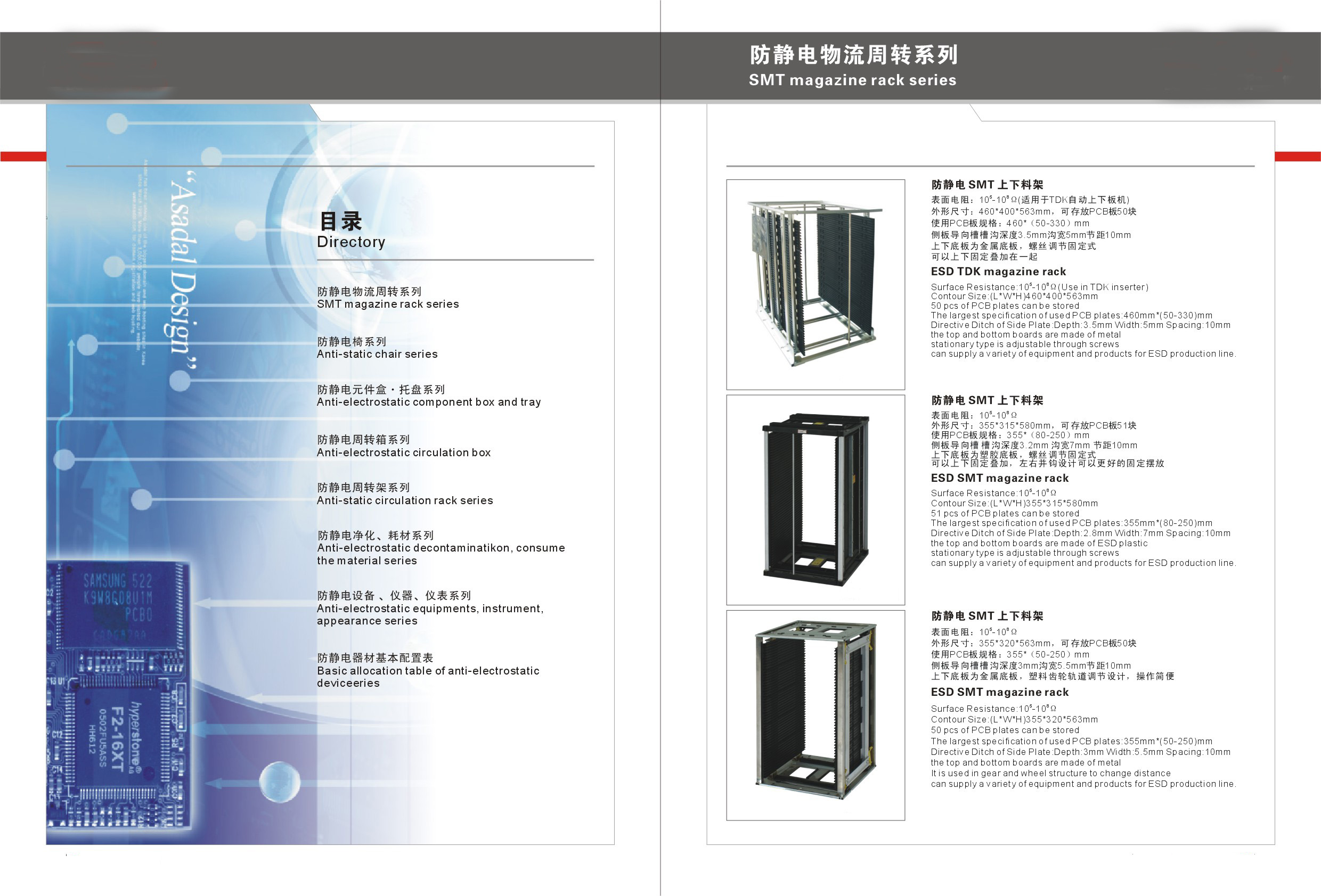 SMT ESD MAGAZINE RACK